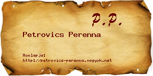 Petrovics Perenna névjegykártya